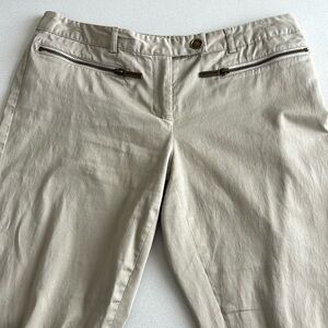 Michael Kors Women's Size 6 Khaki Zipper Pockets Pants